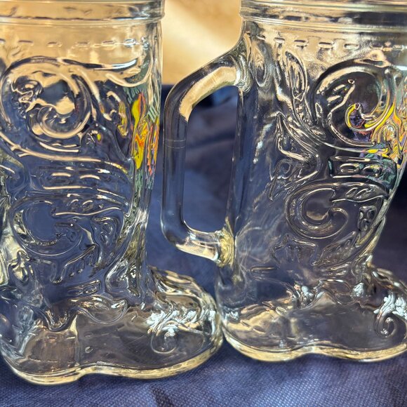 Vintage Wildhorse Saloon Clear Glass Boot Mug/Stein - Picture 3 of 16